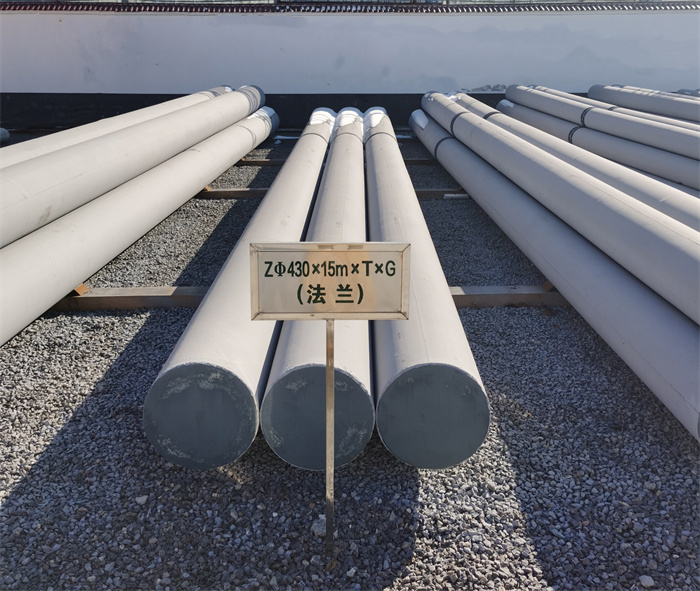 巨野430×15米×T×G法兰水泥杆